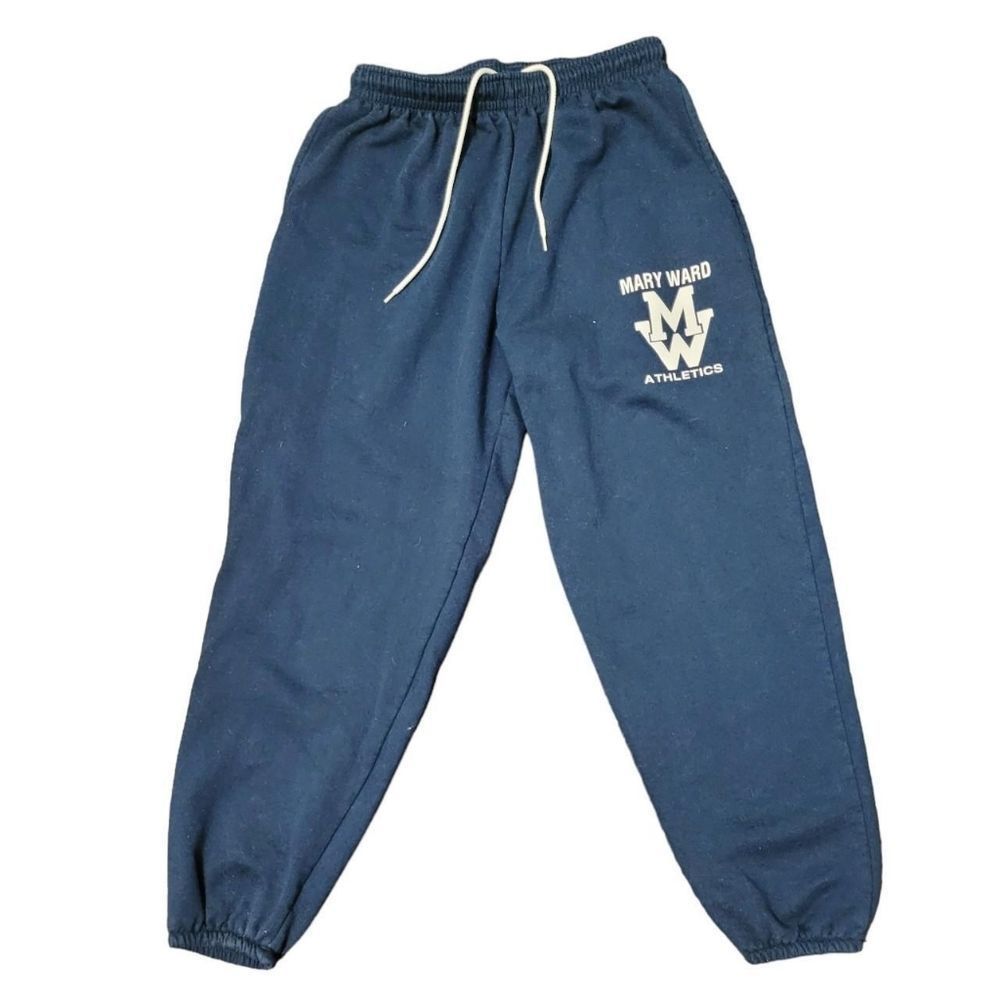 Vintage 90s Mary Ward Catholic High School Navy Blue Sweatpants